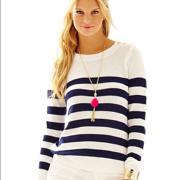 Lilly Pulitzer Sweaters - Lilly Pulitzer Flagler Sweater Navy & White
